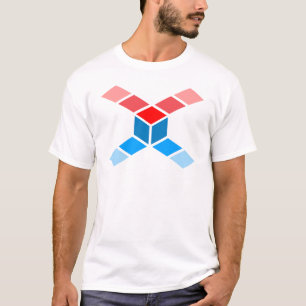 T-shirt Monogramme X Lettre Polygonale Élégant
