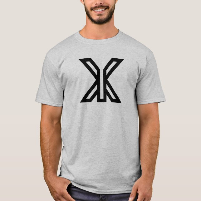 T-shirt Monogramme XY de lettre minimal moderne (Devant)
