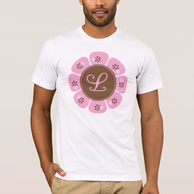 T-shirt Monographie Brown et rose L (Devant)