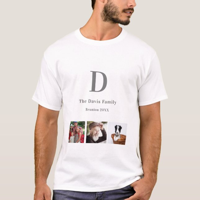 T-shirt Monographie de collage photo de famille (Devant)