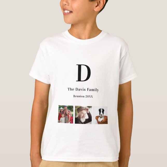 T-shirt Monographie de collage photo de famille (Devant)