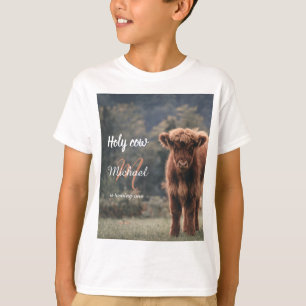 T-shirt Monographie de veau de vache Highland premier anni