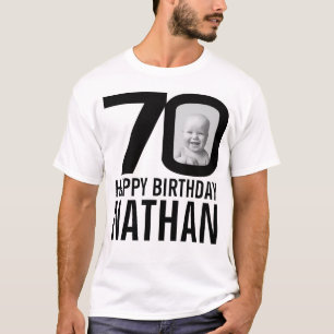 T-shirt Monographies de 70e anniversaire personnalisées m