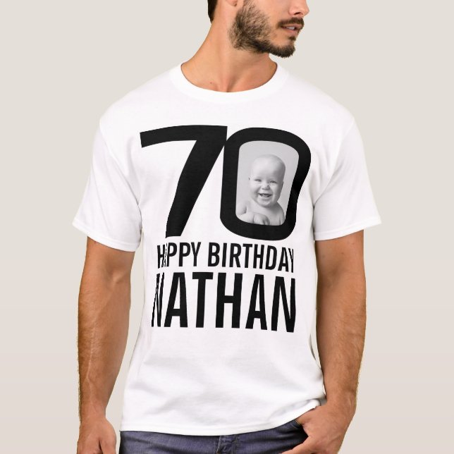 T-shirt Monographies de 70e anniversaire personnalisées ma (Devant)
