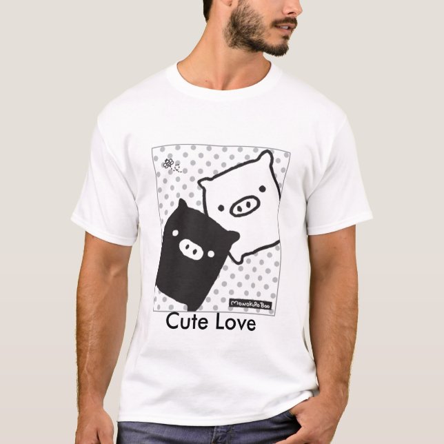 T-shirt Monokuro Boo1, amour mignon (Devant)