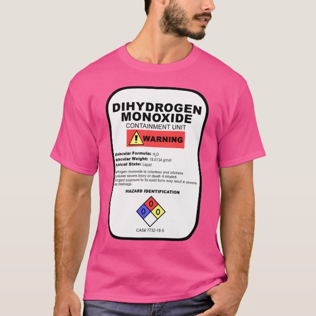 T-shirt Monoxyde de dihydrogène (Devant)