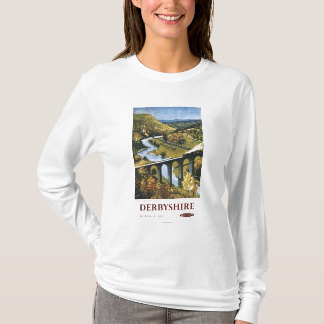 T-shirt Monsal Dale, train et viaduc British Rail (Devant)