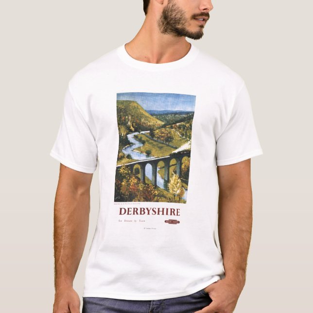 T-shirt Monsal Dale, train et viaduc British Rail (Devant)