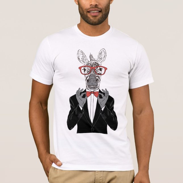 T-shirt Monsieur de zèbre (Devant)