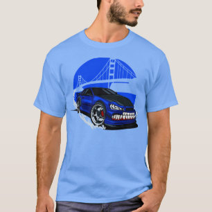 T-shirt Monster blue drift car