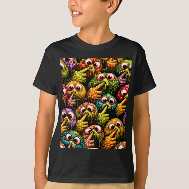 T-shirt Monster Booger Party Funny Gross-Out (Devant)