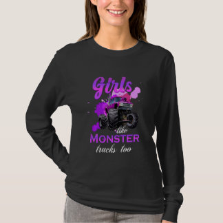 T-shirt Monster Camion Filles Comme Monstres À Anniversair