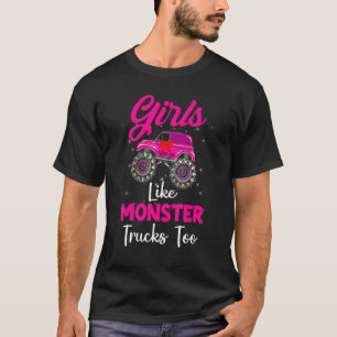 T-shirt Monster Camion Filles Comme Monstres À Anniversair