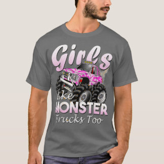 T-shirt Monster Camion Filles Comme Monstres À Anniversair