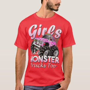 T-shirt Monster Camion Filles Comme Monstres Aussi Anniver