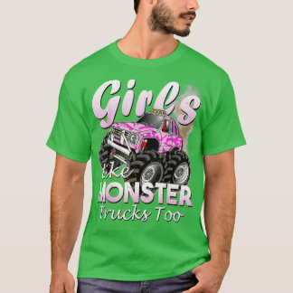 T-shirt Monster Camion Filles Comme Monstres Aussi Anniver
