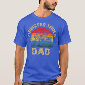 T-shirt MONSTER CAMION PÈRE; Grand Camion Retro Distressé