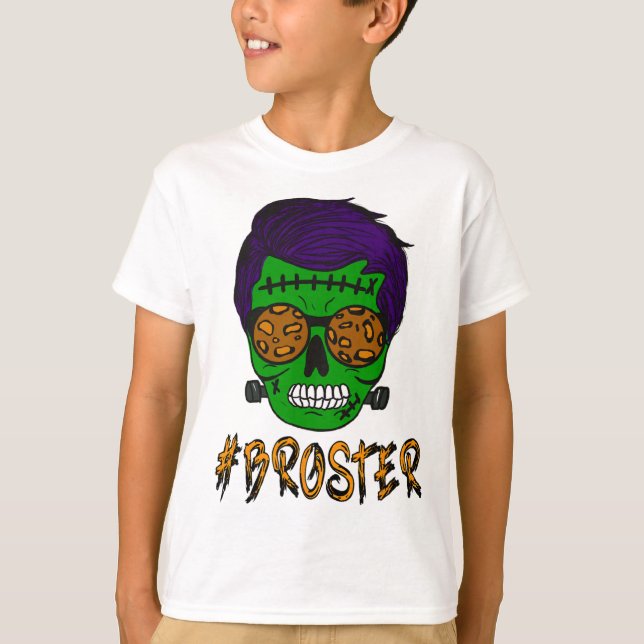 T-shirt Monster Crâne Broster Frère Halloween Correspondan (Devant)