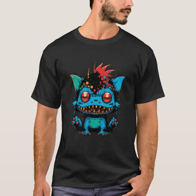 T-shirt Monster Crash Blue Cheeky Monster For Monster (Devant)