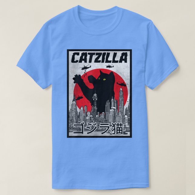 T-shirt Monster de chat Catzilla Retro  (Design devant)