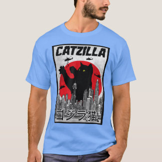 T-shirt Monster de chat Catzilla Retro 