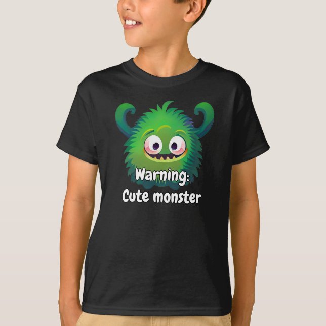 T-shirt Monster Fun Cool Unique Best Stylish Kid (Devant)