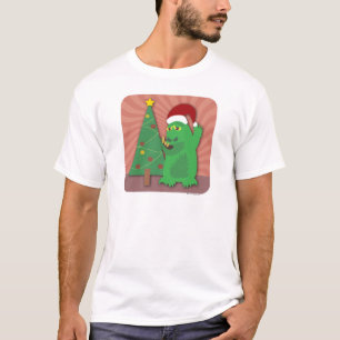 T-shirt Monster Holiday Funny Créatures Noël Moto