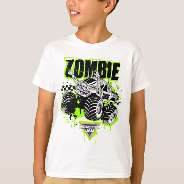 T-shirt Monster Jam Zombie (Devant)