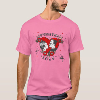 T-shirt monster love rockabilly frankenstein valentine