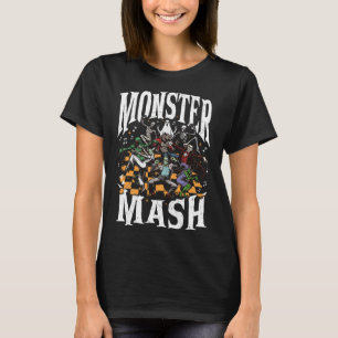 T-shirt Monster Mash Retro Halloween Funny Monster Éffraya