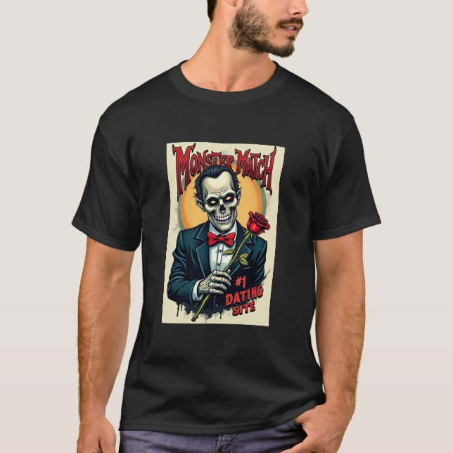 T-shirt Monster Match Dating Website Zombie Edition (Devant)