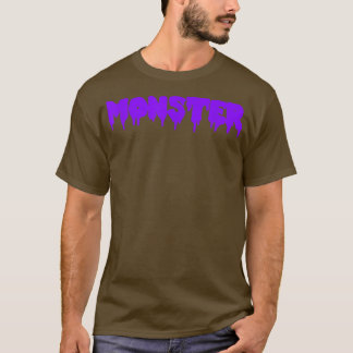 T-shirt Monster Purple sang Horreur Halloween Tee 