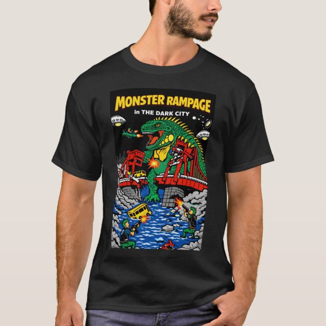 T-shirt Monster Rampage in Dark City (Devant)