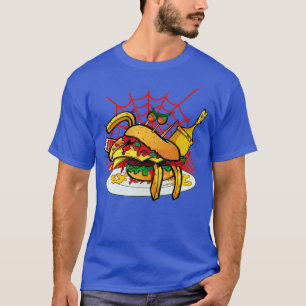 T-shirt Monster Spider Cheese Burger Alimentation Fromage 
