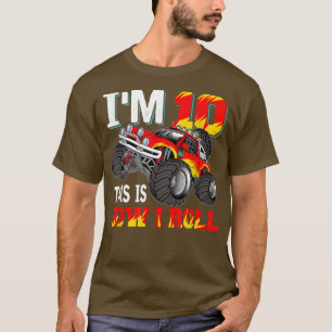 T-shirt Monster Truck 10e anniversaire garçon 10 ans Naiss