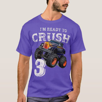 T-shirt Monster Truck 3e anniversaire Gift Boys Je suis pr