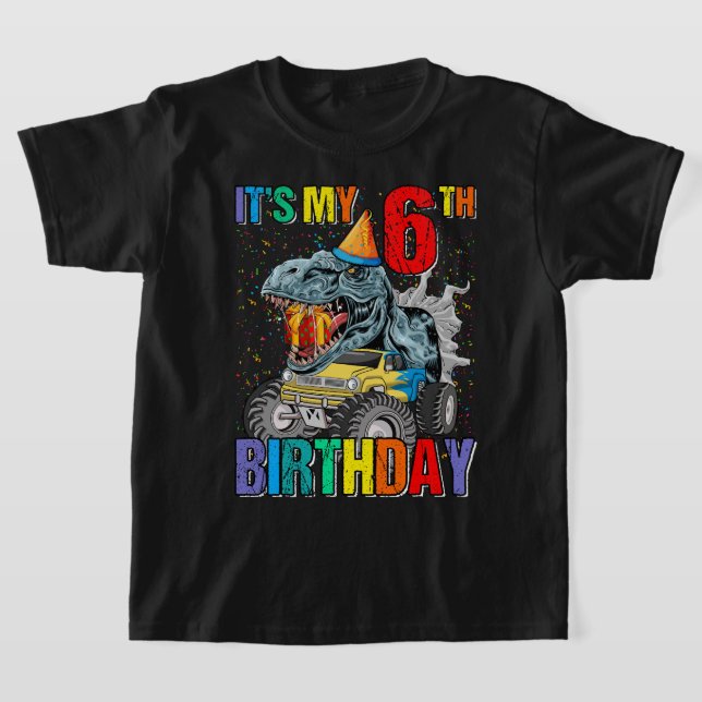 T-shirt Monster Truck 6 ans Tee 6e anniversaire Boy Mons (Poser)