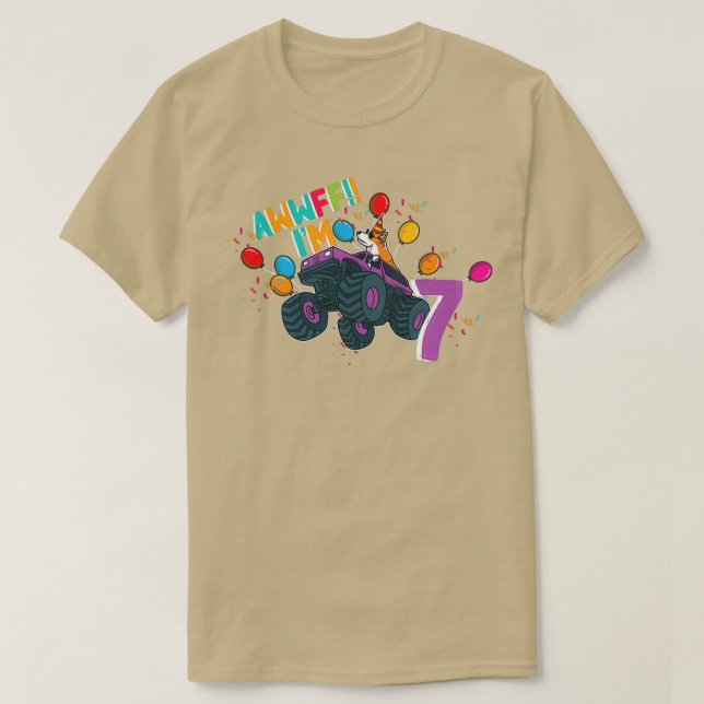 T-shirt Monster Truck 7 Corgi conducteur animal animal ani (Design devant)