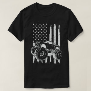 T-shirt  Monster Truck American Flag 4 juillet patriotique