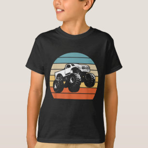 T-shirt Monster Truck American Flag Racing USA Vintage