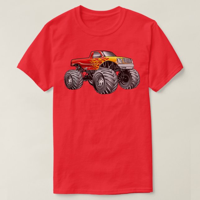 T-shirt Monster Truck Blazing Flame 2 (Design devant)