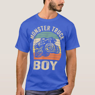 T-shirt Monster Truck Boy Enfants Retro Vintage Monster Tr