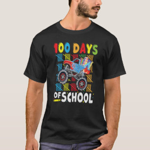 T-shirt Monster Truck Boy Lovers 100th Day Of School Kids