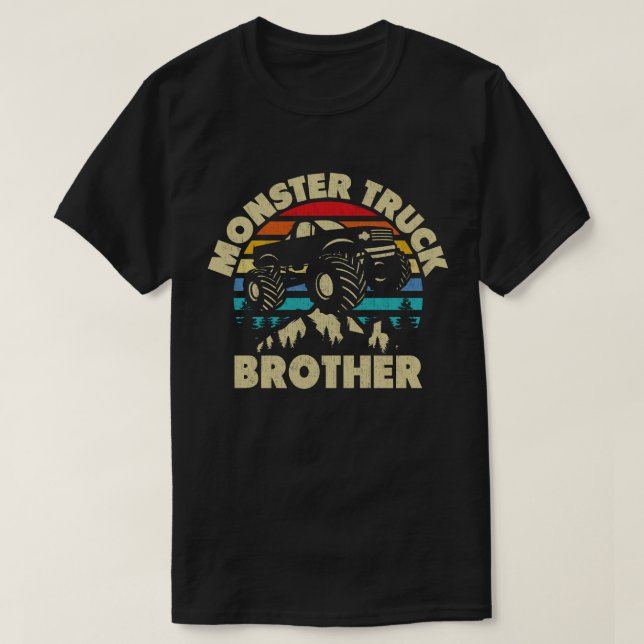 T-shirt Monster Truck Brother Famille de jumelage (Design devant)