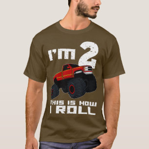 T-shirt Monster Truck Car Offert 2 ans Anniversaire Cadeau