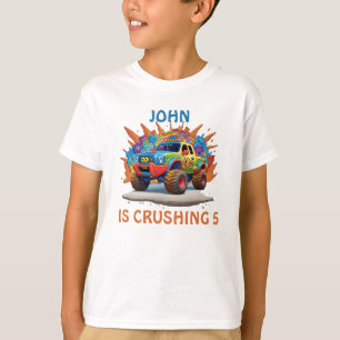 T-shirt Monster Truck C'Est Comme Je Roule, 5ème Birthay S