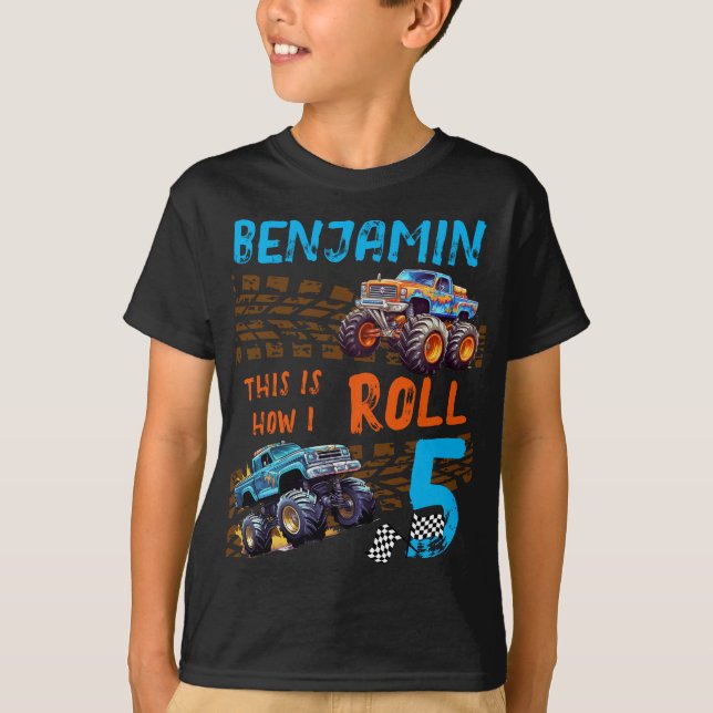 T-shirt Monster Truck C'est comment je roule - 5e annivers (Devant)