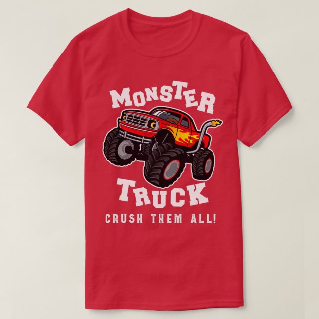 T-shirt Monster Truck Crush Eux Tous Garage Racer Car Mons (Design devant)