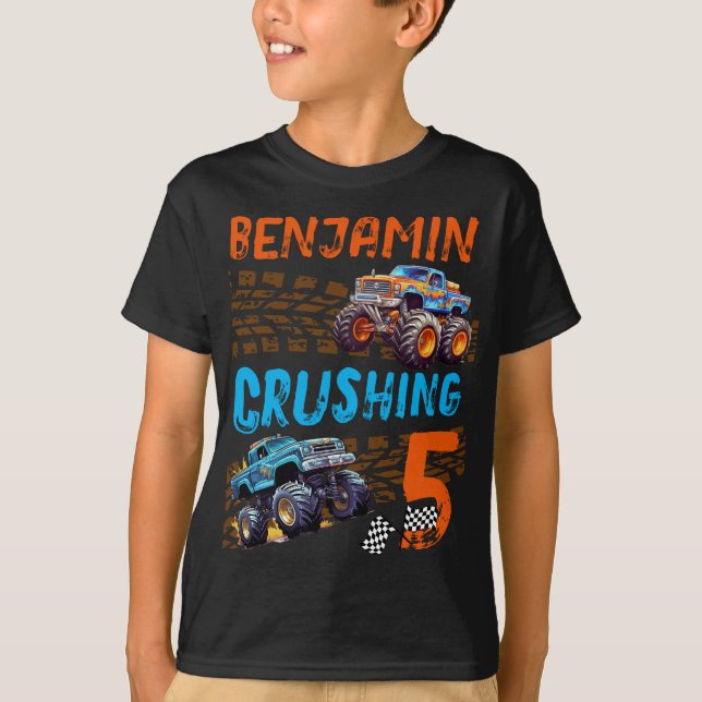 T-shirt Monster Truck Crusher 5 - 5e anniversaire (Devant)