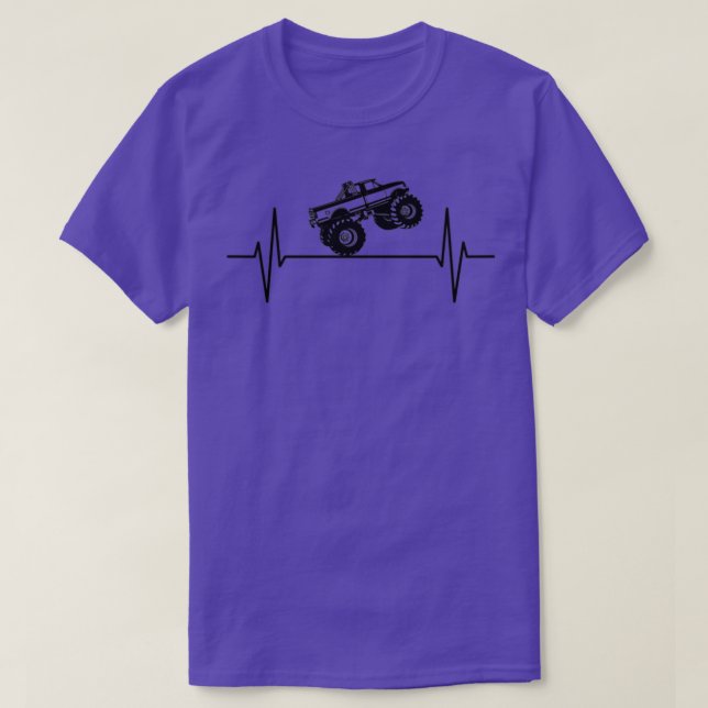 T-shirt Monster Truck ECG Pulse Heartline Heartbeat Freque (Design devant)